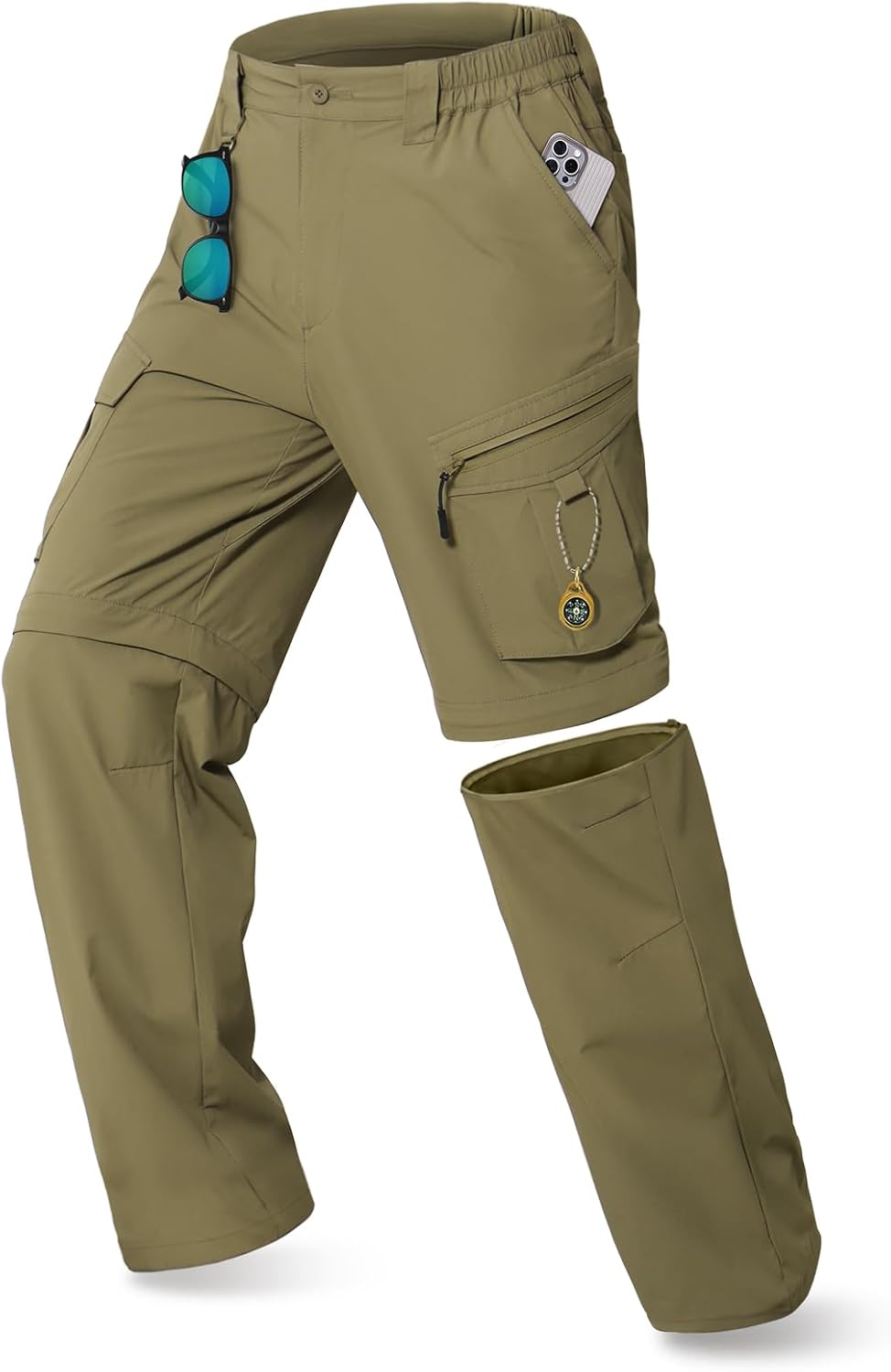Mens Hiking Pants Convertible Quick Dry Cargo