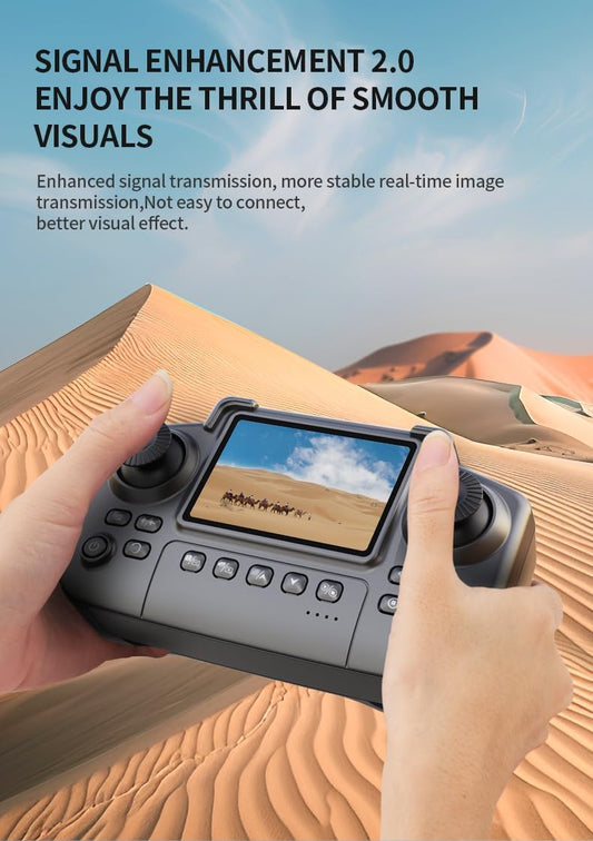 Falcon X 4K Drone – Built-In Screen, Foldable, 3 Batteries + Case