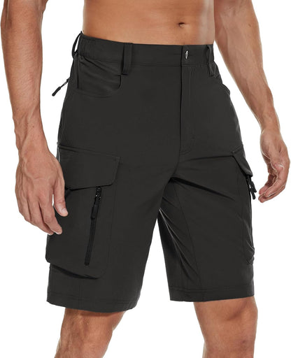 Men'S Hiking Cargo Shorts with 7 Pockets Quick Dry for Casual Work