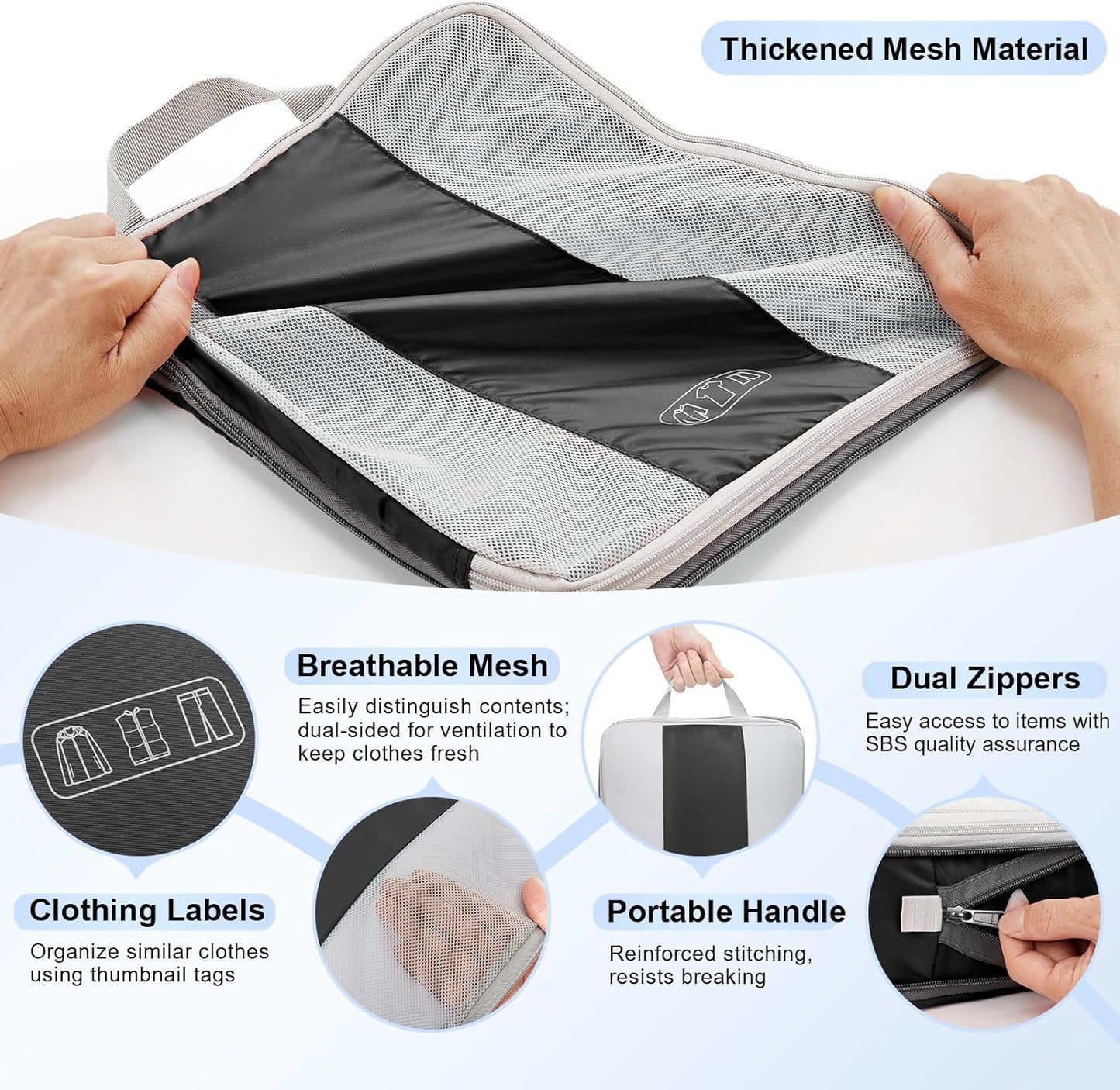 10 Set Compression Packing Cubes for Travel Essentials