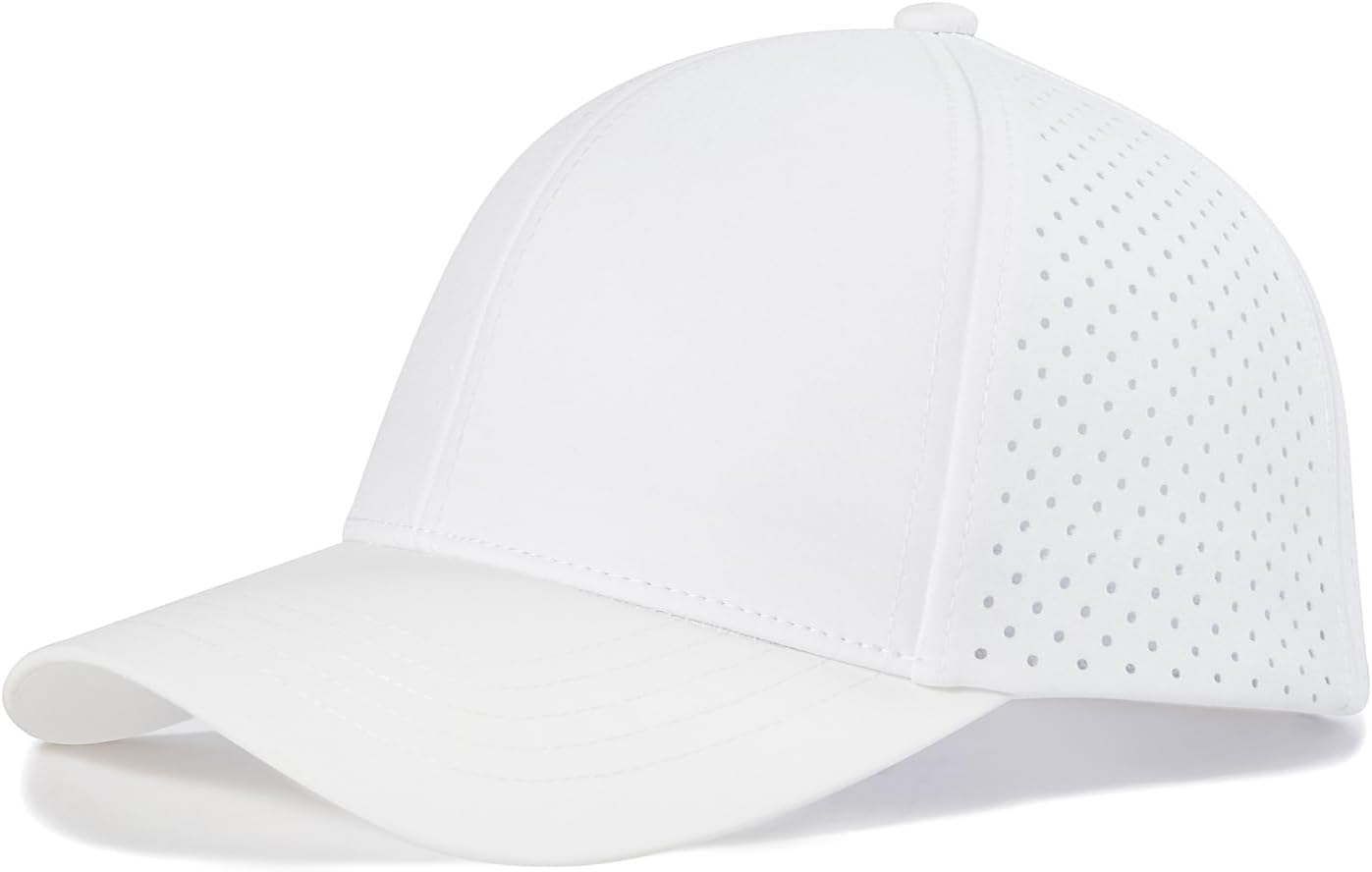 Men Quick Dry Baseball Cap Laser Cut Mesh Ball Curved Brim Snapback Hat