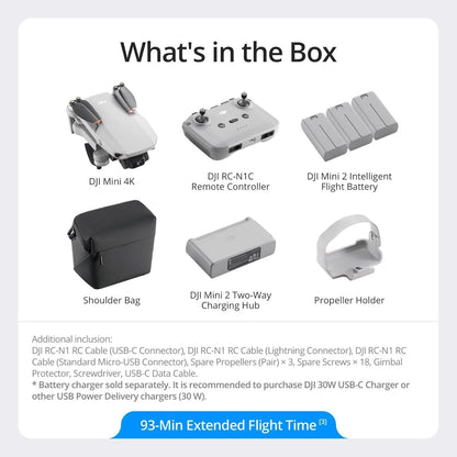 Mini 4K UHD Camera Drone – Long Flight Time & Fly More Combo