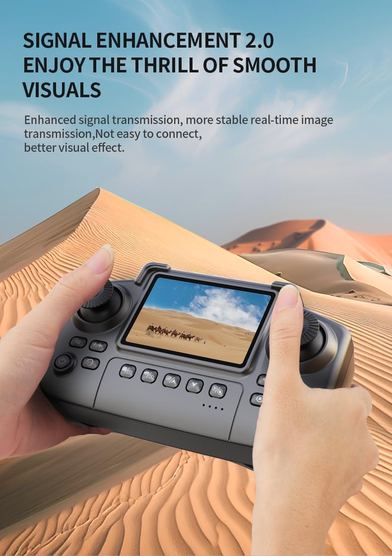 Falcon X 4K Drone – Built-In Screen, Foldable, 3 Batteries + Case