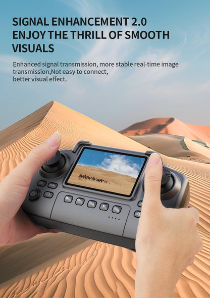 Falcon X 4K Drone – Built-In Screen, Foldable, 3 Batteries + Case