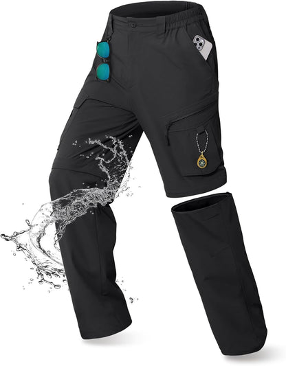 Mens Hiking Pants Convertible Quick Dry Cargo
