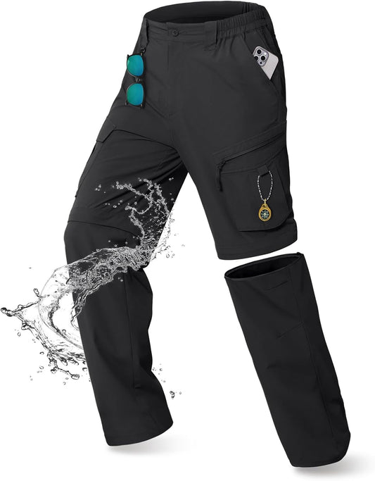 Mens Hiking Pants Convertible Quick Dry Cargo