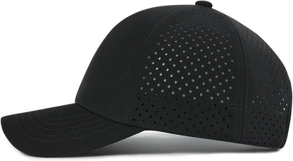 Men Quick Dry Baseball Cap Laser Cut Mesh Ball Curved Brim Snapback Hat