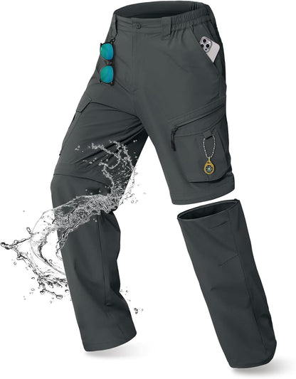 Mens Hiking Pants Convertible Quick Dry Cargo