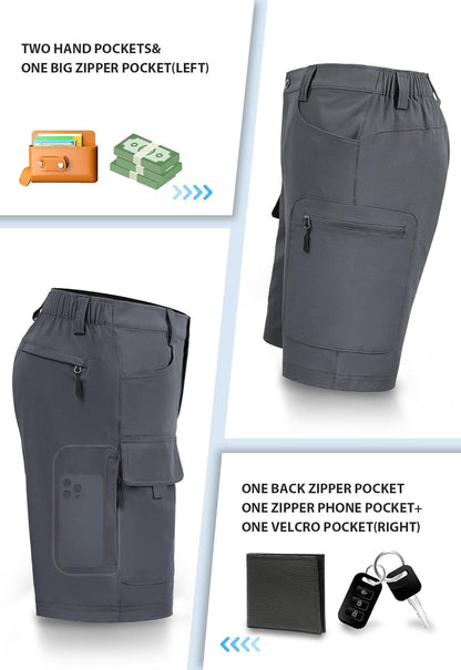 Men'S Hiking Cargo Shorts 9"/10" 