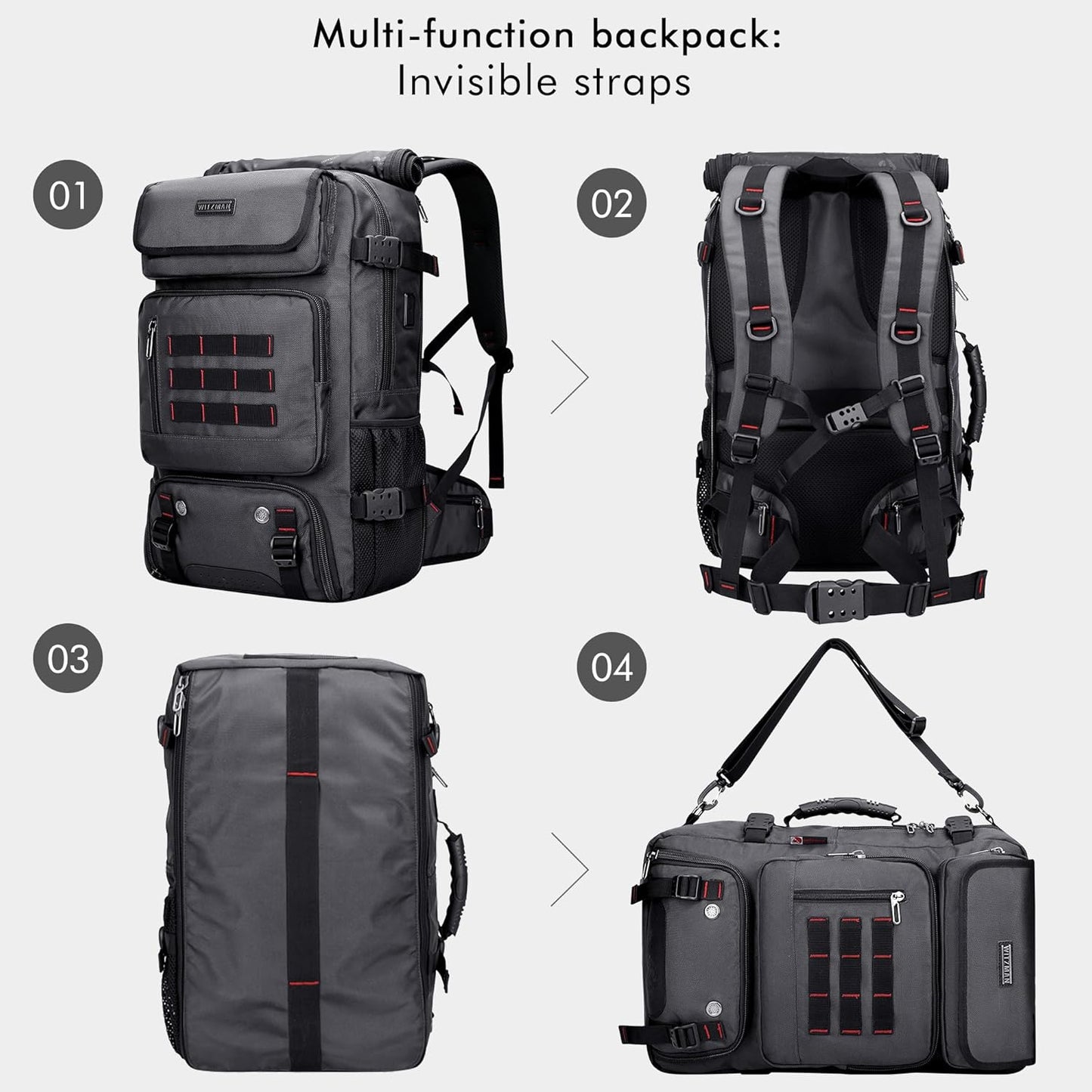 Carry on Travel Backpack for Men Women 