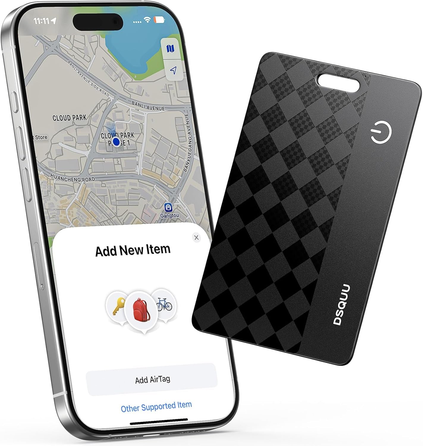 Slim Wallet Tracker Card – Works with Apple Find My, Rechargeable & Waterproof Bluetooth Locator for Wallets, Keys & Travel Essentials (iOS Only)