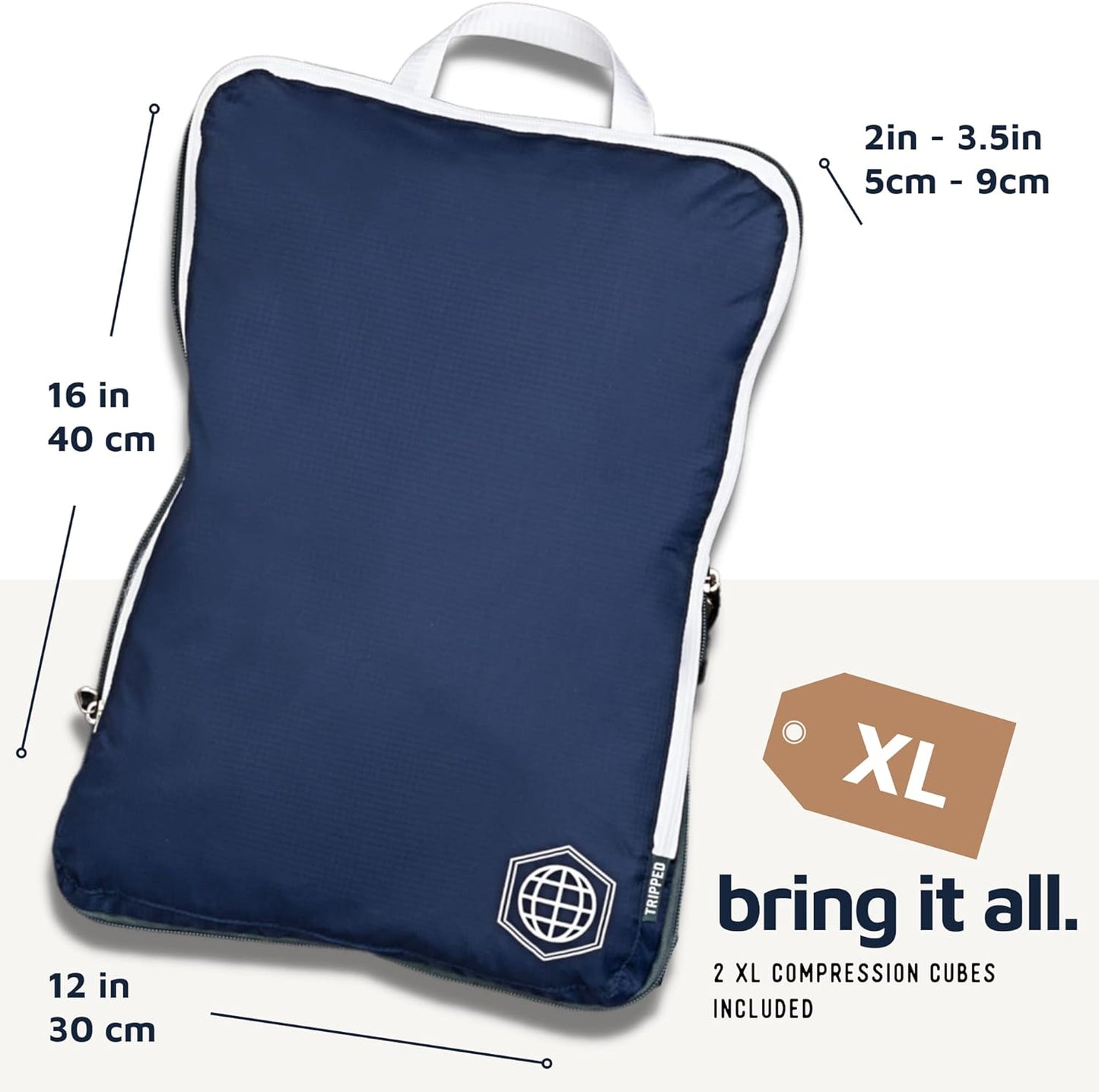 Large Compression Packing Cubes for Travel-Packing 