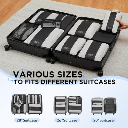 10 Set Compression Packing Cubes for Travel Essentials