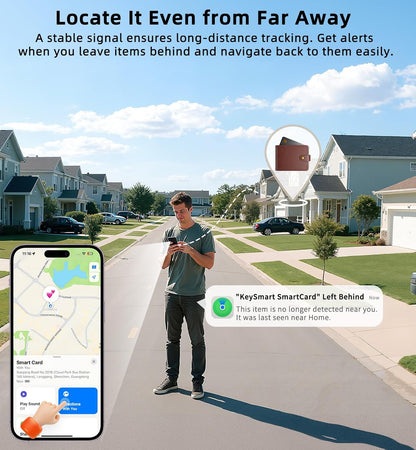 Slim Wallet Tracker Card – Works with Apple Find My, Rechargeable & Waterproof Bluetooth Locator for Wallets, Keys & Travel Essentials (iOS Only)