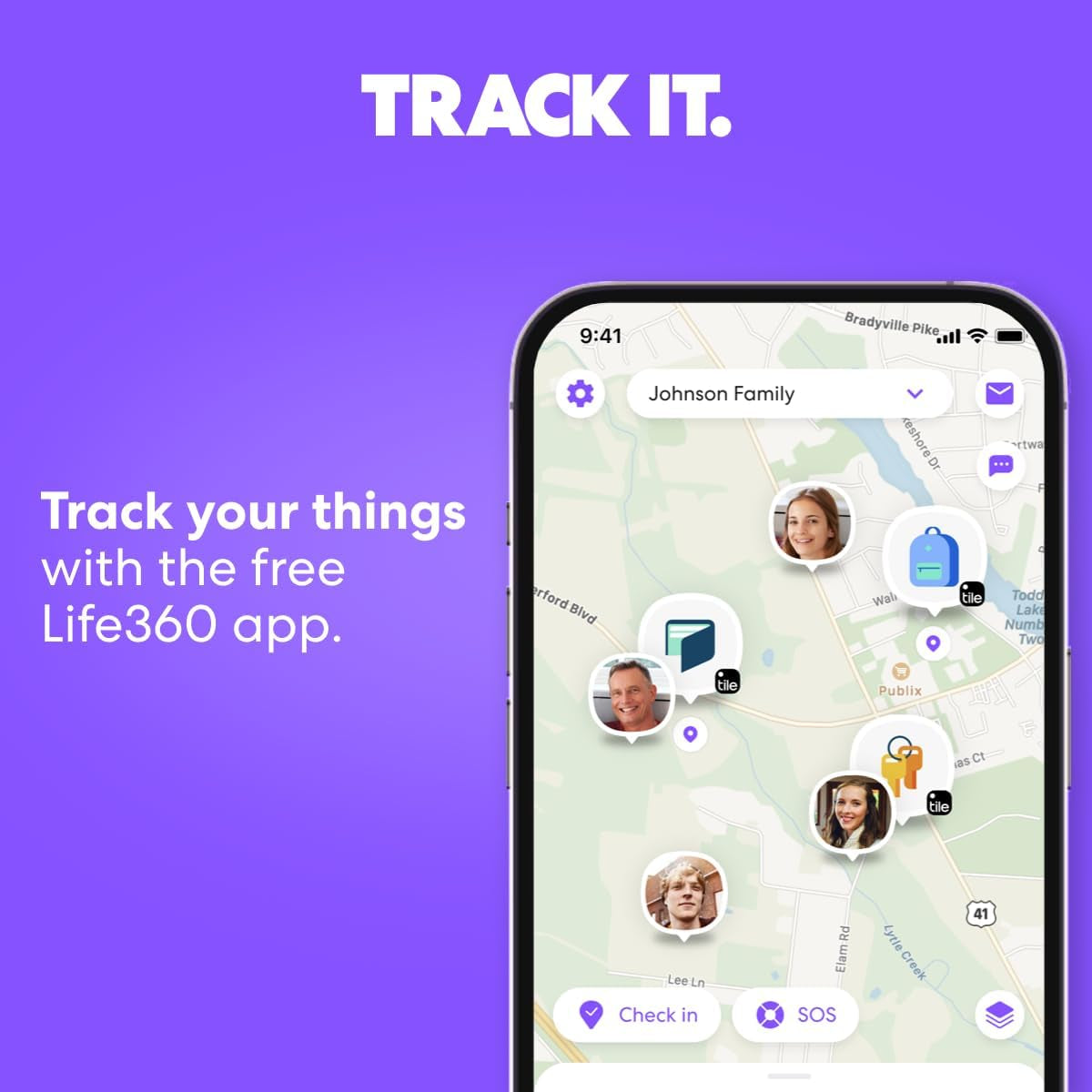 by Life360 Pro - Powerful Bluetooth Tracker, Key Finder and Item Locator for Keys Bags, and More. Both Ios and Android Compatible. Phone Finder. 4-Pack (Black/White)